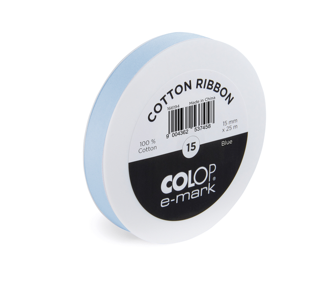 Ruban Colop e-Mark 15mmx25m bleu