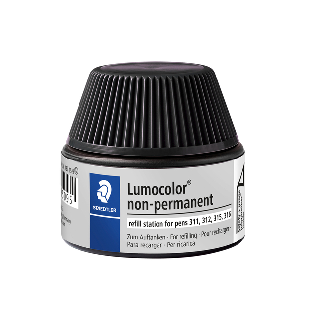 Station de recharge feutre STAEDTLER Lumocolor non-permanent 15ml noir