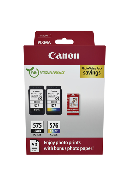 Cartouche d'encre Canon PG-575 + CL-576 noir + couleur