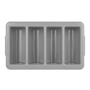 Bestekbak Olympia Kristallon 4 vakken GN 1/1 grijs