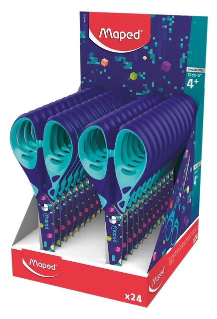 Ciseaux Maped Pixel Party 13cm présentoir 24 pièces