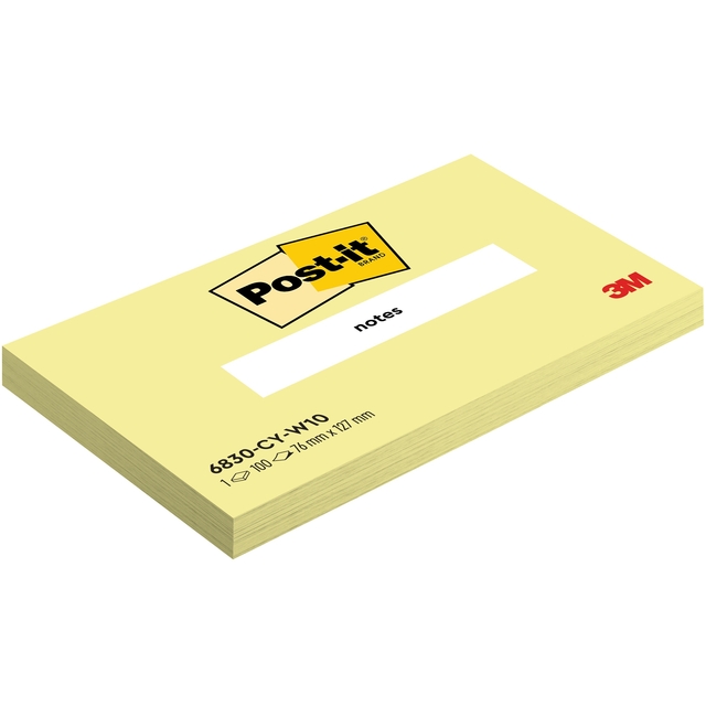 Memoblok 3M Post-it 6830 Notes76x127mm Canary Yellow 100 vel