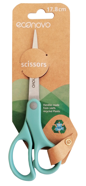 Schaar Econovo 178mm blauw blister à 1 stuk