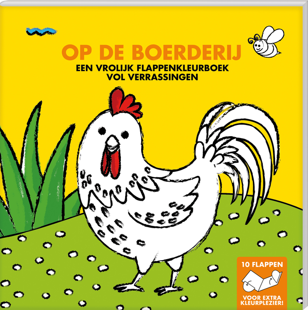 Album de coloriage à rabats interstat 'Op de boerderij'