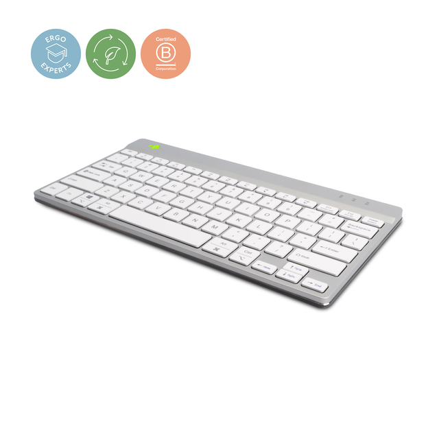 Clavier ergonomique R-Go Compact Break Bluetooth QWERTY blanc