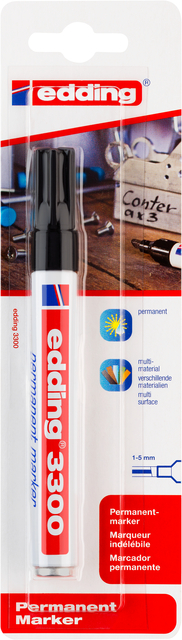 Marqueur edding 3300 biseau 1-5mm noir blister 1 pièce