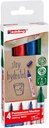 Viltstift edding 3000 creatief rond 1.5-3mm assorti blister à 4 stuks