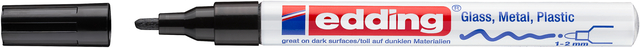 Marqueur peinture edding 751 à base d'huile ogive 1-2mm créatif noir