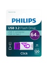 Clé USB 3.2 Philips Click USB-C 64Go violet