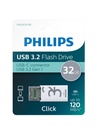 Clé USB 3.2 Philips Click USB-C 32Go gris