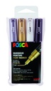 Marqueur peinture Posca PC1MC Extra Fin assorti set 4 pièces