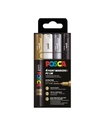 Marqueur peinture Posca PC1MC Extra Fin assorti set 4 pièces