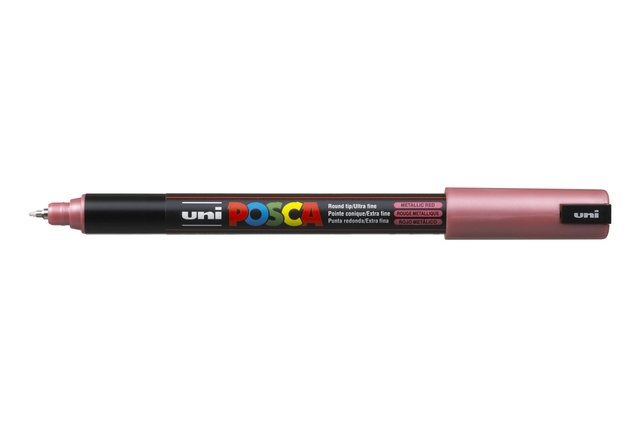 Paintmarker Uni POSCA PC1MR extra fijn metallic rood