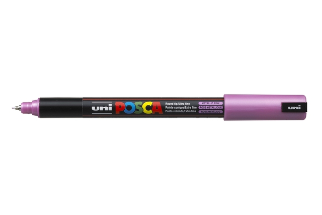 Paintmarker Uni POSCA PC1MR extra fijn metallic roze