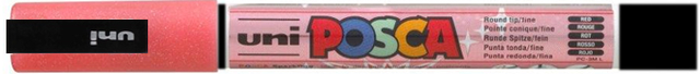 Paintmarker Uni POSCA PC3M fijn glitter rood