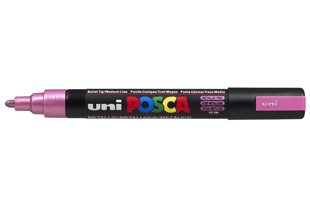 Paintmarker Uni POSCA PC5M medium metallic roze