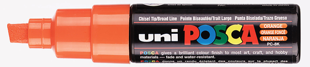 Paintmarker Uni POSCA PC8K breed schuin donker oranje