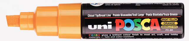 Paintmarker Uni POSCA PC8K breed schuin oranje