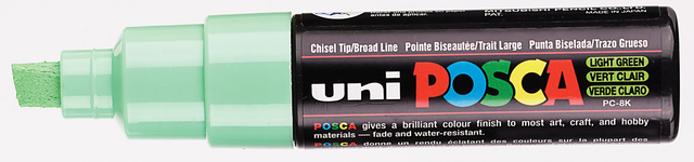 Paintmarker Uni POSCA PC8K breed schuin lichtgroen