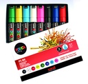 Marqueur peinture Posca PC8K Large biseau assorti set 8 pièces
