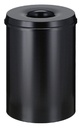 Papierbak met vlamdover Vepabins 30liter Ø33.5cm zwart