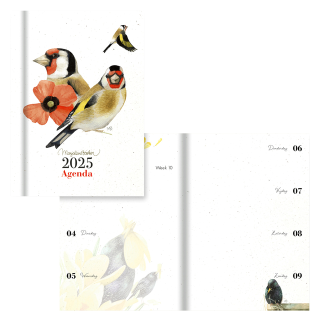 Agenda 2025 Hallmark Marjolein Bastin 79x110mm 7dagen/2pagina''s vogels