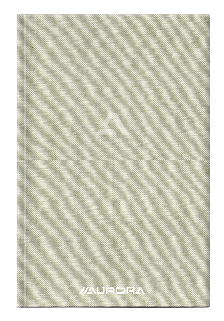 Notitieboek Aurora A5 lijn 192 pagina's 80g linnen grijs