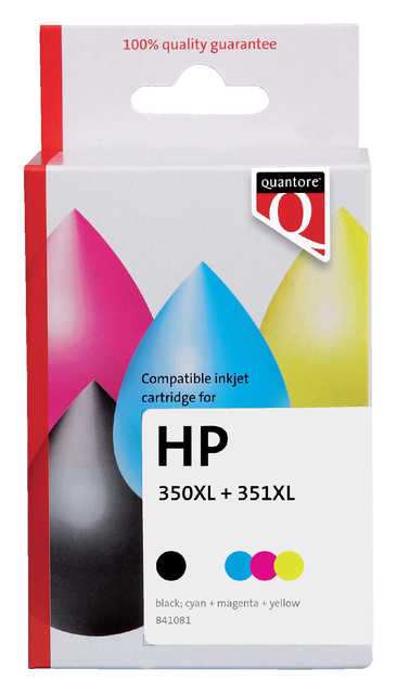 Cartouche d'encre Quantore alternative pour HP CB336EE CB338EE 350XL 351XL noir+couleur