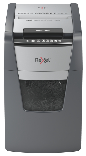 Destructeur Rexel Optimum Auto+ 150M P5 particules 2x15mm