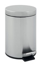 Poubelle à pédale inox mat ronde 5L
