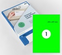 Etiket Rillprint 210x297mm fluor groen 100 stuks