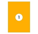Etiquette Rillprint 210x297mm orange fluo 100 étiquettes