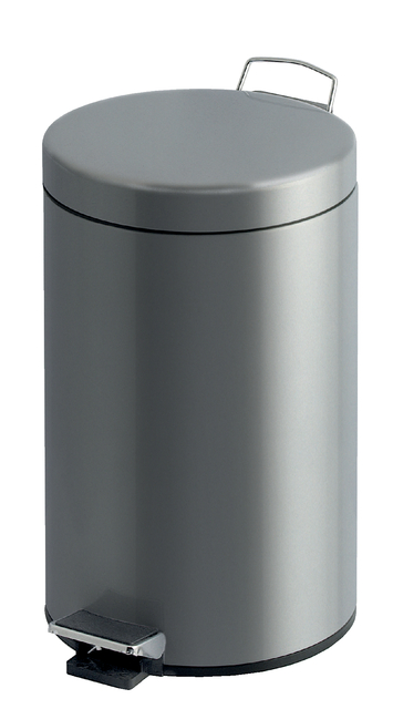 Poubelle à pédale V-part 12L inox mat
