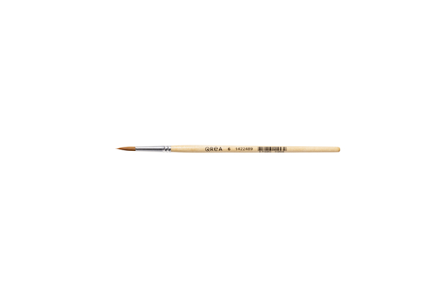 Pinceau Qrea poil synthétique n° 6 largeur 3,9mm