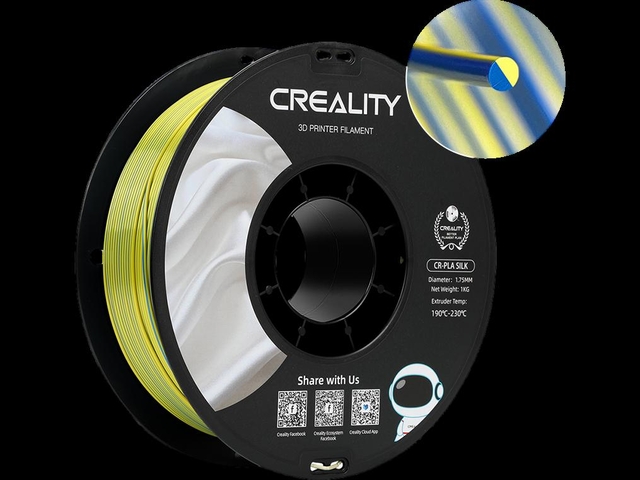 3D Filament Creality PLA 1.75mm Silk geel blauw 1kg