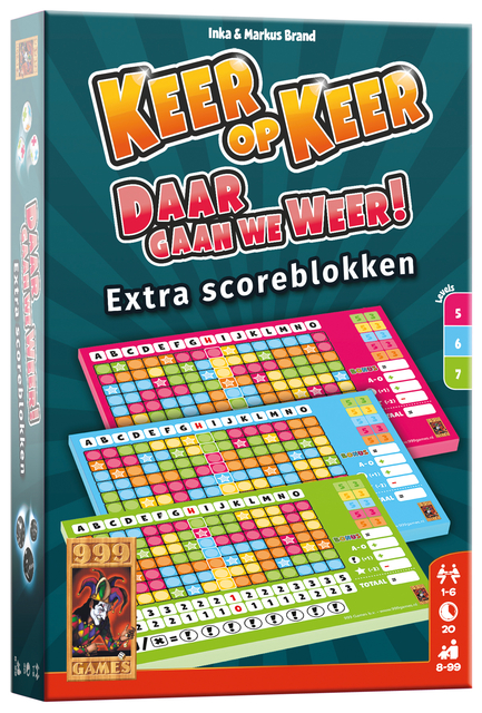 Scoreblok Keer op Keer level 5,6 en 7