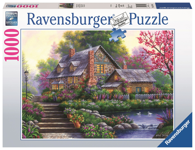 Puzzle  Romantische cottage 1000 pièces