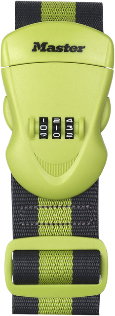 Sangle pour bagages MasterLock combinaison programmable vert/noir