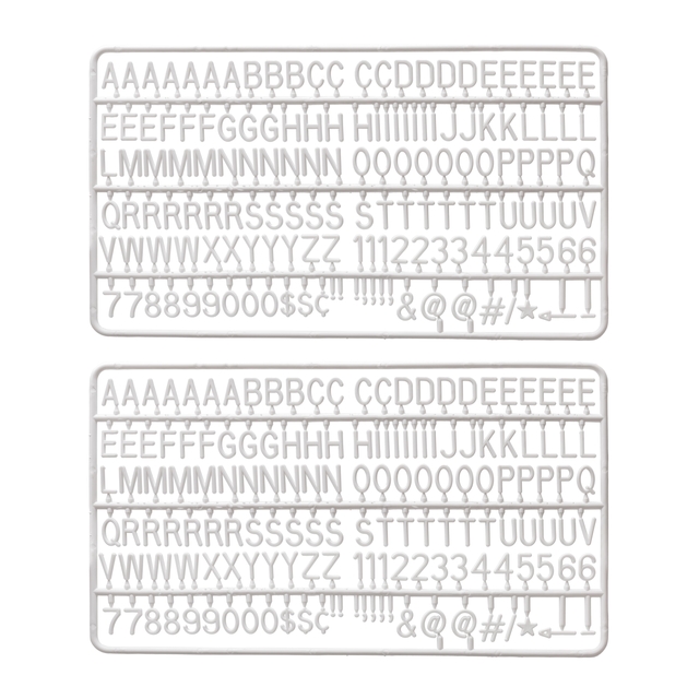 Letter set IEZZY voor letterbord 2x150 wit