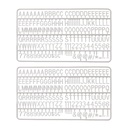 Set lettres IEZZY pour tableau à lettres 2x 150 blanc