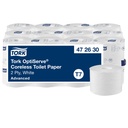Papier toilette Tork T7 Advanced OptiServe 472630 sans mandrin 2 épaisseurs 94m blanc