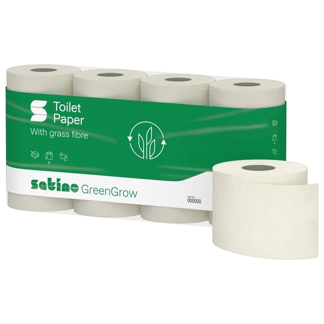 Toiletpapier BlackSatino GreenGrow CT10 3-laags 8x250vel naturel 079870