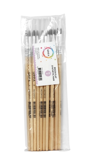 Pinceau Qrea poil synthétique n° 2 largeur 4,3mm