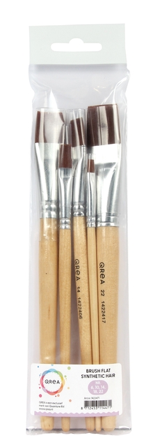 Pinceaux Qrea poil synthétique set 5 largeurs