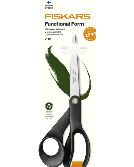 Ciseaux Fislars  ReNew Functional Form universels 21cm noir