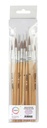 Pinceaux Qrea poil synthétique set 10 largeurs