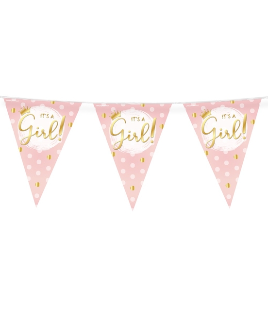 Drapeaux Pary Foil It's a girl!