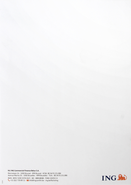 Briefpapier ING commercial finance 2500 stuks