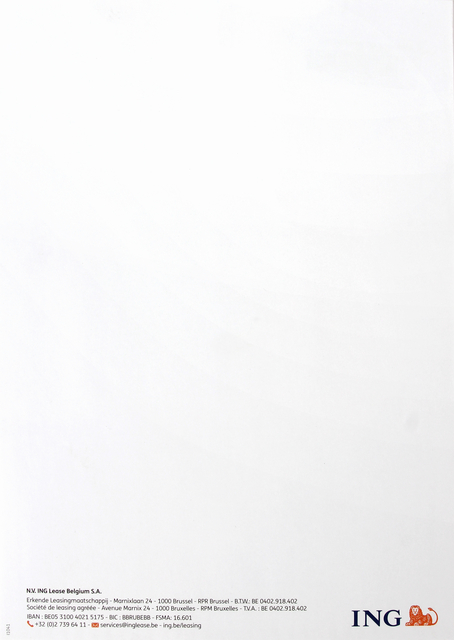 Briefhoofden ING lease 2500 stuks