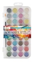 Peinture aquarelle Nassau Fine Art boîte 36 godets métal